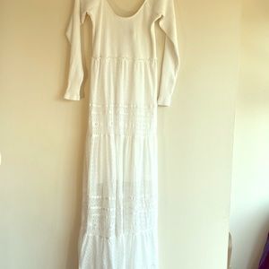 New White Lace Free People Maxi Dress